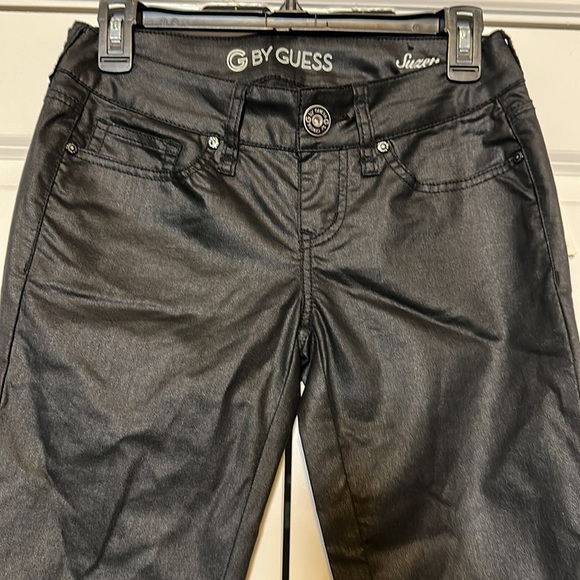 Guess Suzette Super Skinny‎ black coated pants size 26 - Picture 2 of 6
